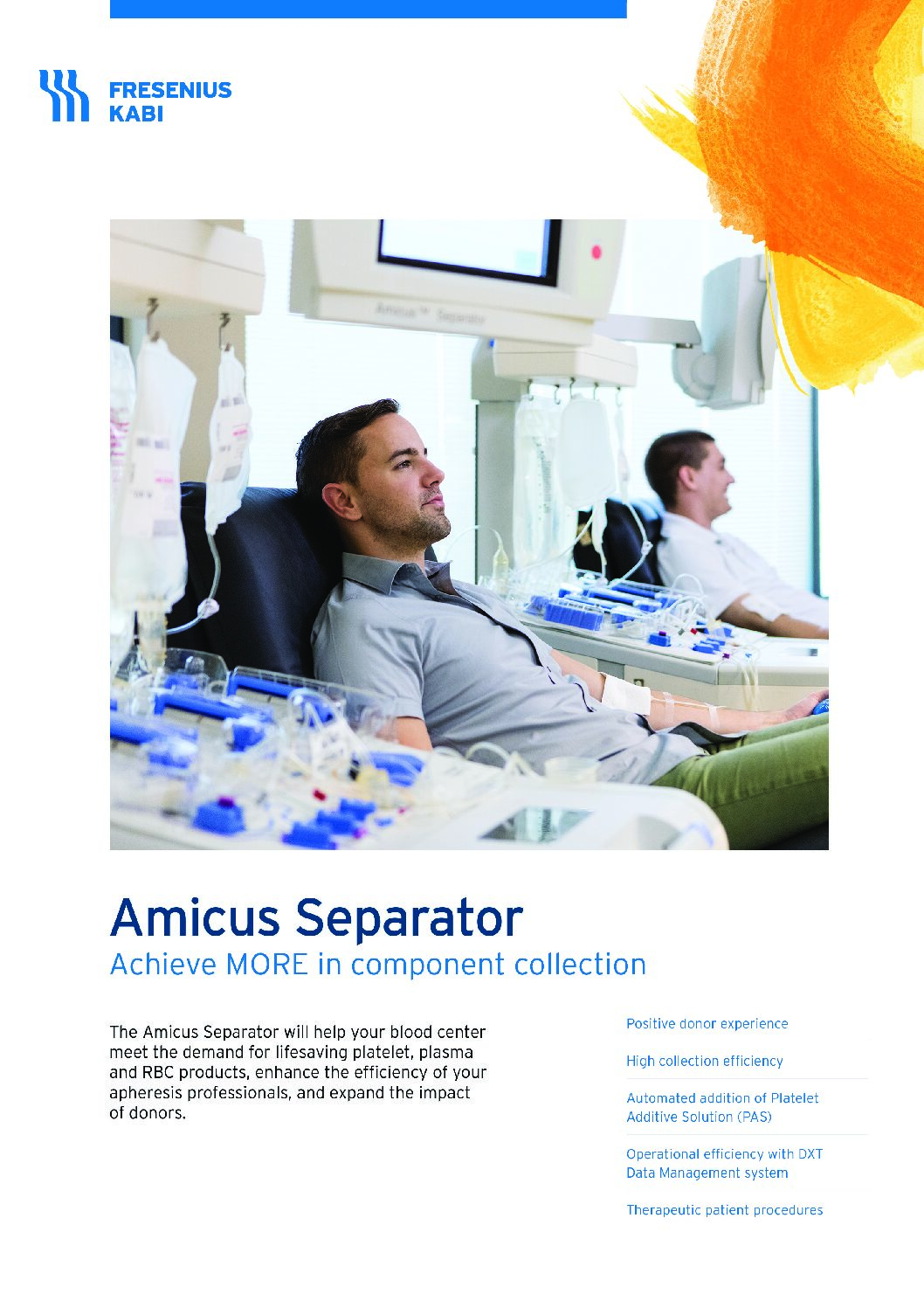 Amicus Platelet Collection Brochure - Document Screen Grab